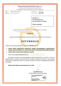 Osvědčení o shodě řízení výroby